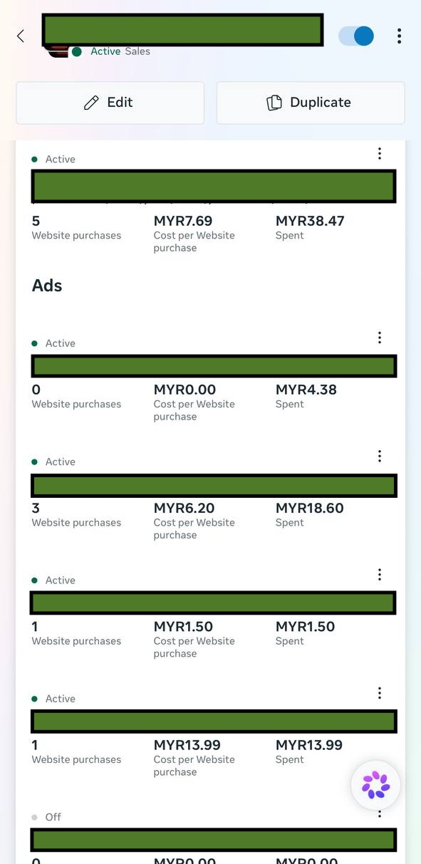 Screenshot Ads Manager 2